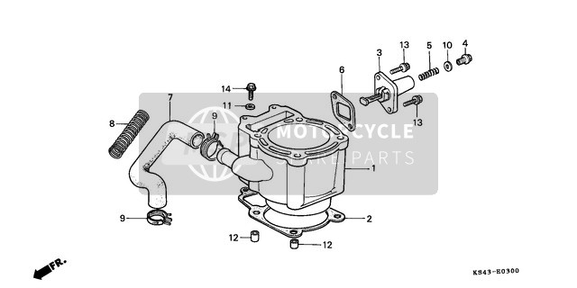 Honda CN250 1990 Cilindro per un 1990 Honda CN250